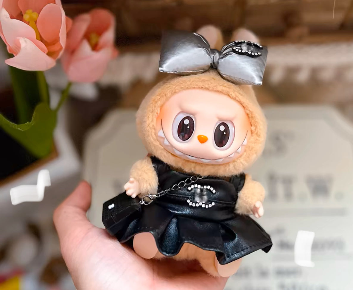 Labubu CC Black Dress Outfit with Purse (No Doll)
