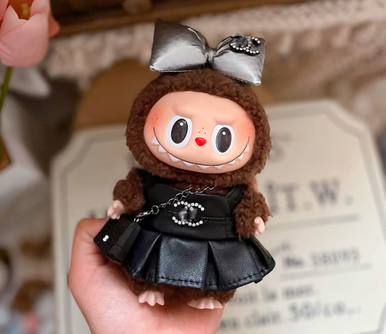 Labubu CC Black Dress Outfit with Purse (No Doll)