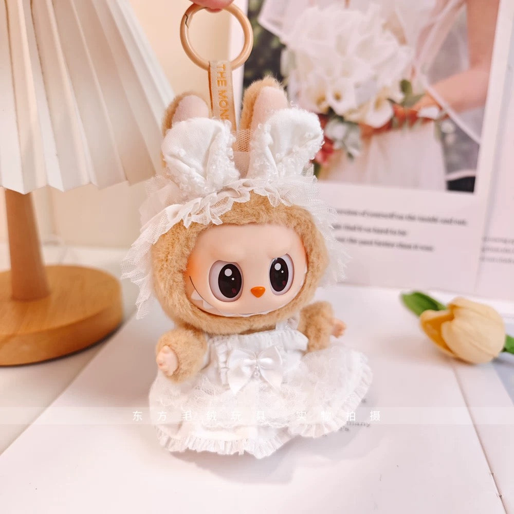 Labubu White Lacey Dress Outfit (No Doll)