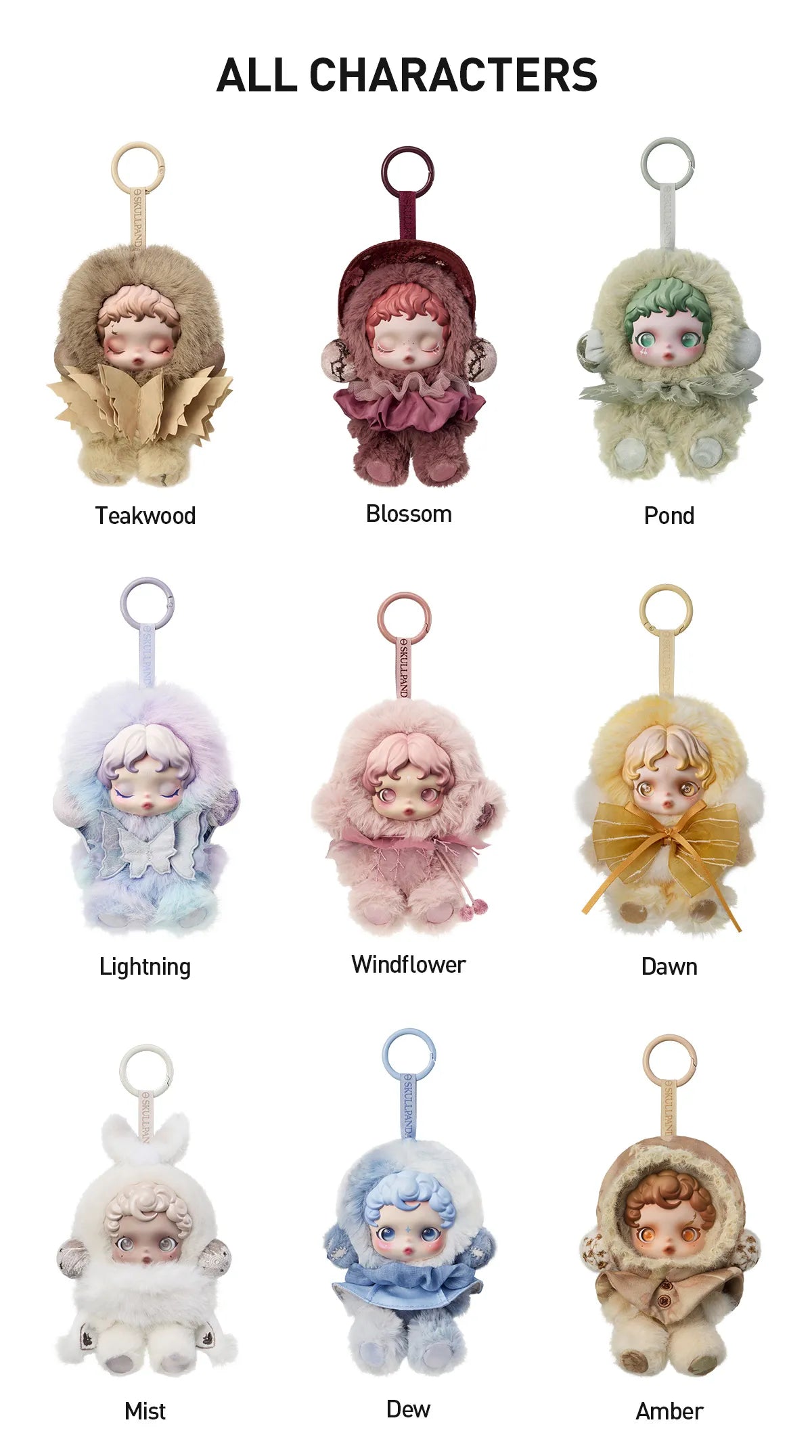 SKULLPANDA L'impressionnisme Series Plush Pendant – Kaika Pops
