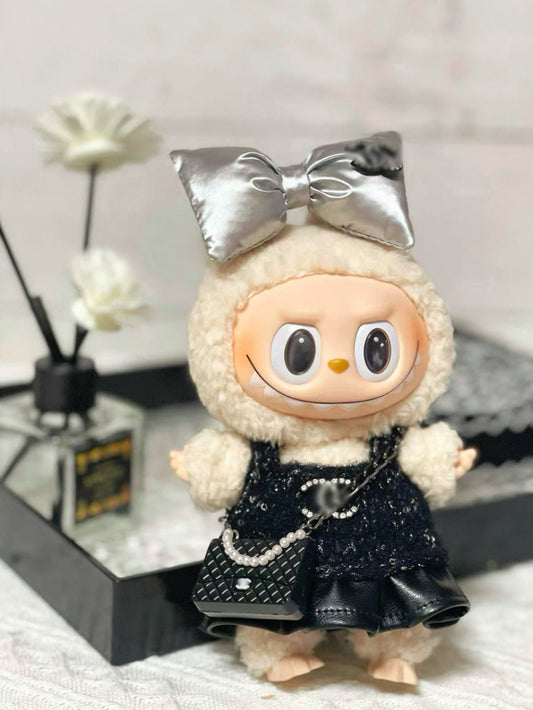 Labubu CC Black Dress Outfit with Purse (No Doll)