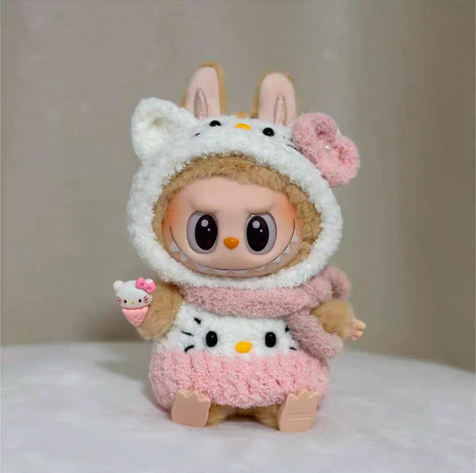 Labubu Hello Kitty Knit Outfit (No Doll)