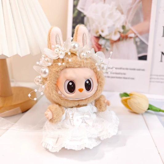 Labubu White Lacey Dress Outfit (No Doll)